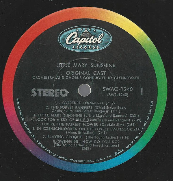 Various : Little Mary Sunshine (Original Cast Album) (LP, Album)