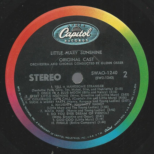 Various : Little Mary Sunshine (Original Cast Album) (LP, Album)