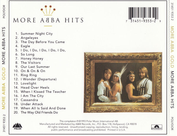 ABBA : More ABBA Gold (More ABBA Hits) (CD, Comp, RM)