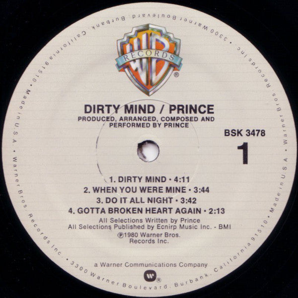 Prince : Dirty Mind (LP, Album, Win)