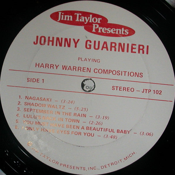 Johnny Guarnieri : Johnny Guarnieri Playing Harry Warren (LP)