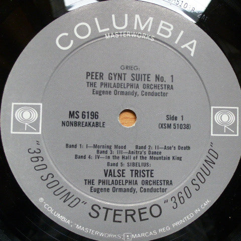 The Philadelphia Orchestra : Finlandia (LP, Album, RP)