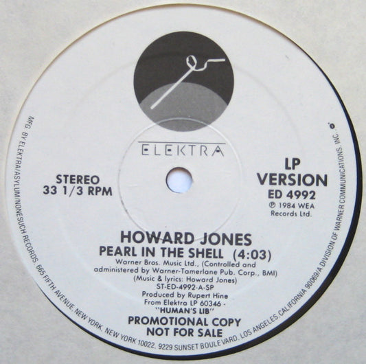 Howard Jones : Pearl In The Shell (12", Promo)