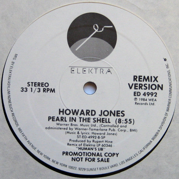 Howard Jones : Pearl In The Shell (12", Promo)