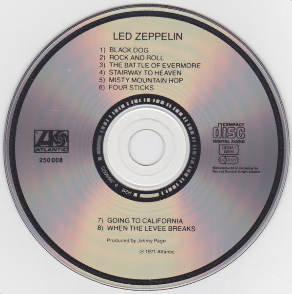 Led Zeppelin : Untitled (CD, Album, RE)