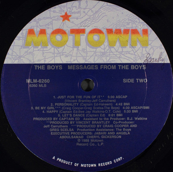The Boys : Messages From The Boys (LP, Album, Club)