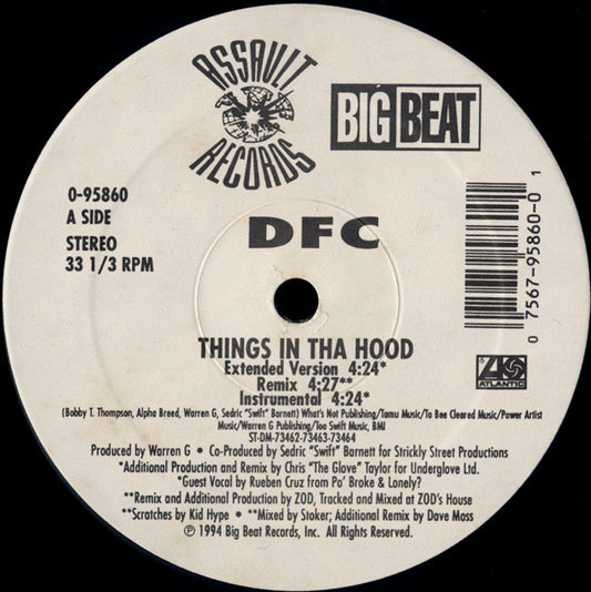 DFC (2) : Things In Tha Hood / Pass The Hooter (12")