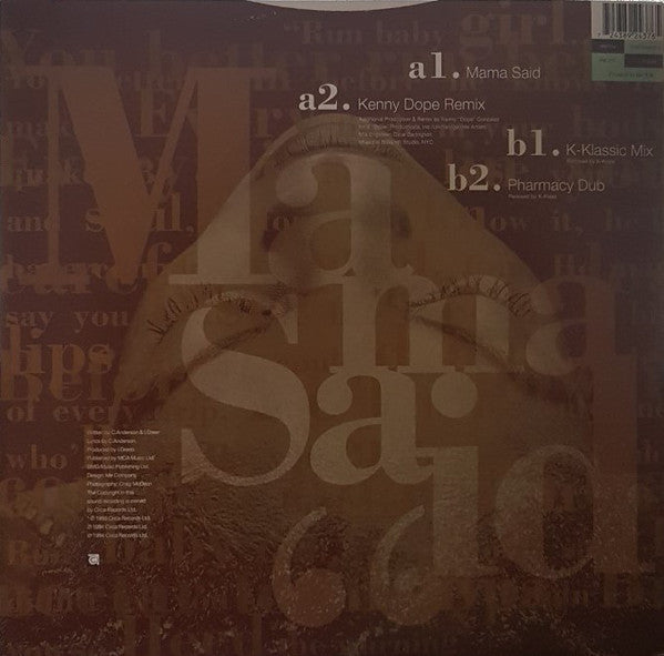 Carleen Anderson : Mama Said (12")