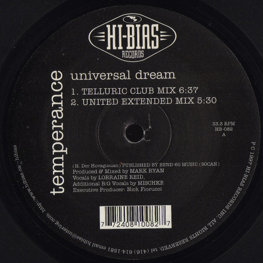 Temperance : Universal Dream (12")