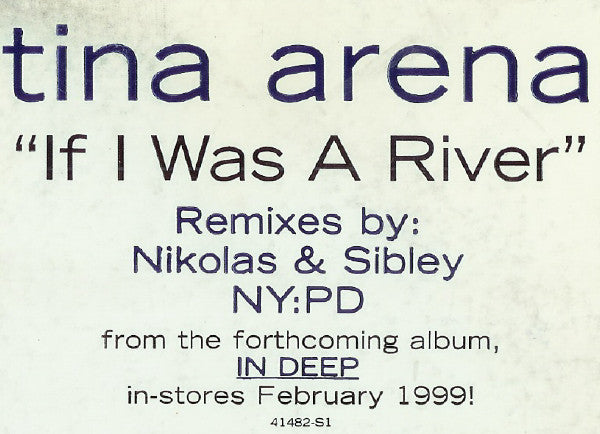 Tina Arena : If I Was A River (12", Promo)