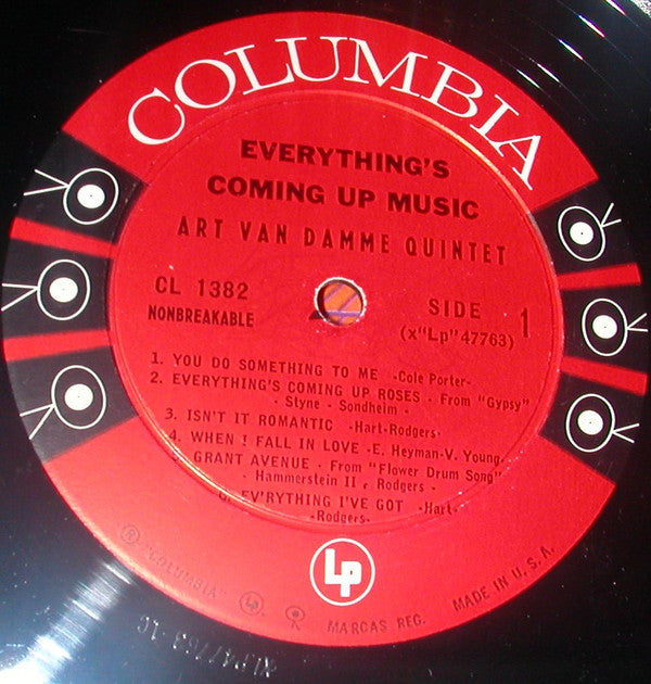 The Art Van Damme Quintet : Everything's Coming Up Music (LP, Mono)
