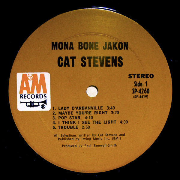 Cat Stevens : Mona Bone Jakon (LP, Album, Pit)