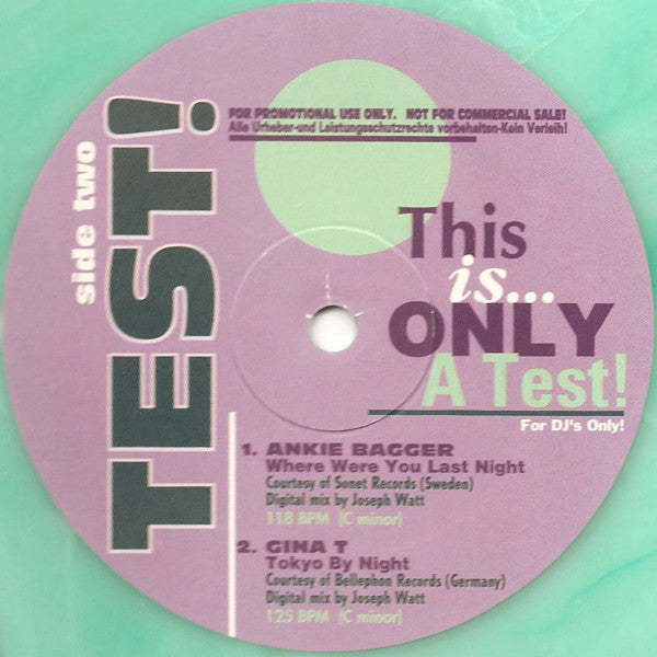 Various : This Is Only A Test! (2x12", Comp, Promo, Gre)