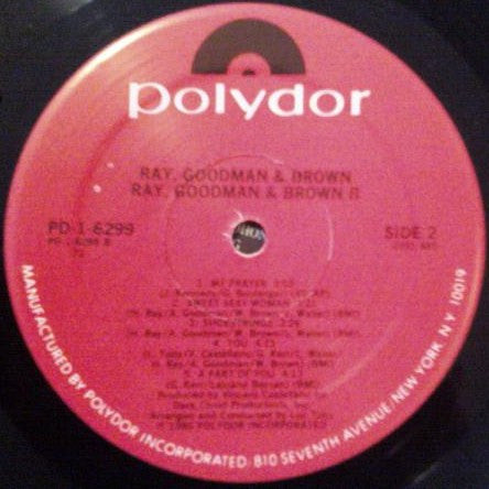 Ray, Goodman & Brown : Ray, Goodman & Brown II (LP, Album)