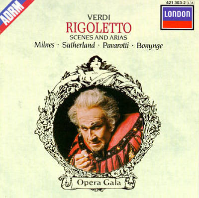 Giuseppe Verdi, Luciano Pavarotti, Joan Sutherland, Sherrill Milnes, Richard Bonynge : Rigoletto - Scenes and Arias (CD, Comp, RM, ADR)