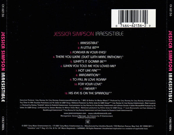 Jessica Simpson : Irresistible (CD, Album)