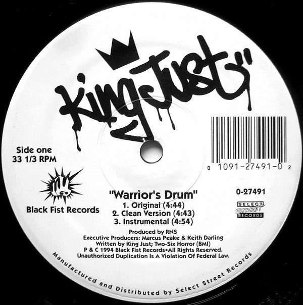 King Just : Warrior's Drum / Move On 'Em Stomp (12")