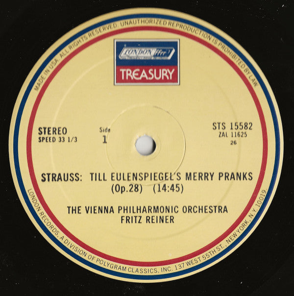 Wiener Philharmoniker, Fritz Reiner / Richard Strauss : Death And Transfiguration / Till Eulenspiegel (LP, Album, RE)