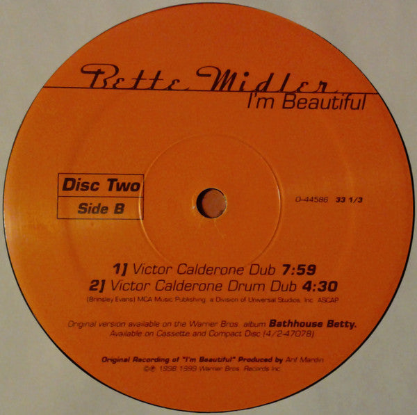 Bette Midler : I'm Beautiful (2x12")