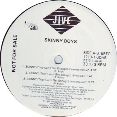 Skinny Boys : Skinny (They Can't Get Enough)  (12", Promo)