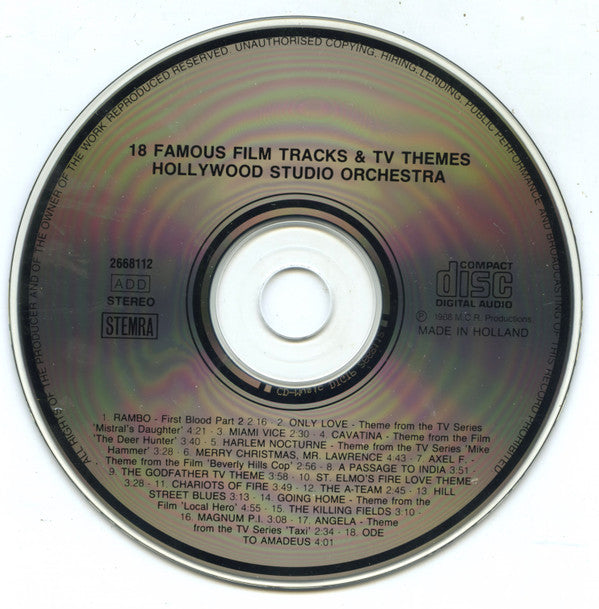 Hollywood Studio Orchestra (2) : 18 Famous Film Tracks & TV Themes (CD, Comp, RE)