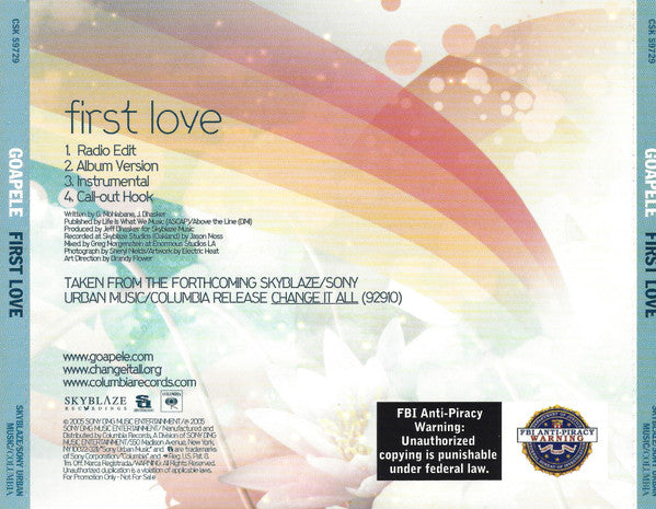 Goapele : First Love (CD, Single, Promo)