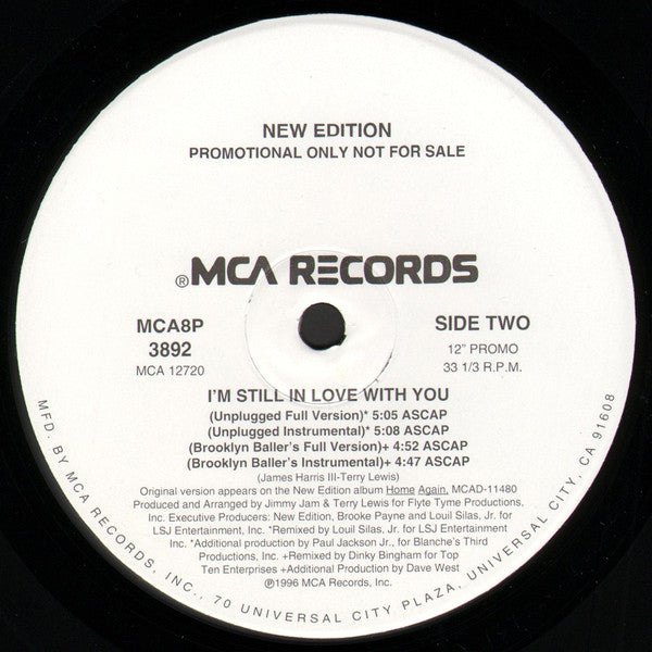 New Edition : I'm Still In Love With You (12", Promo)
