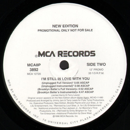 New Edition : I'm Still In Love With You (12", Promo)