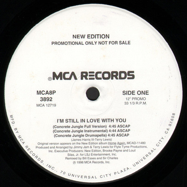New Edition : I'm Still In Love With You (12", Promo)