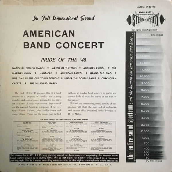 The Pride Of The '48 Band : American Band Concert (LP)