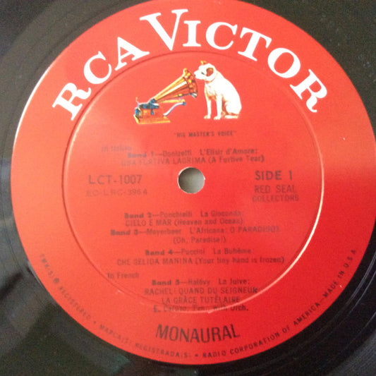 Enrico Caruso : A Treasury Of Immortal Performances (LP, Comp, Mono, RP)