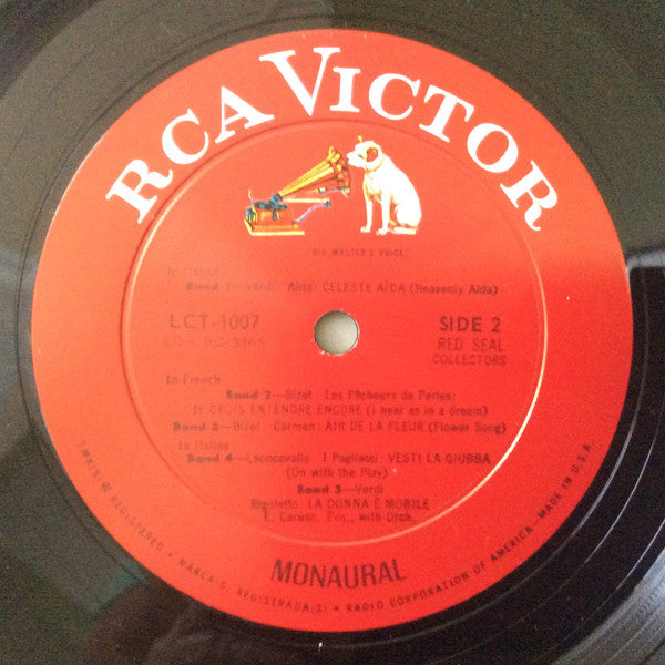 Enrico Caruso : A Treasury Of Immortal Performances (LP, Comp, Mono, RP)