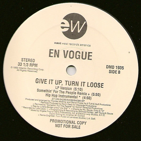 En Vogue : Give It Up, Turn It Loose (12", Promo)