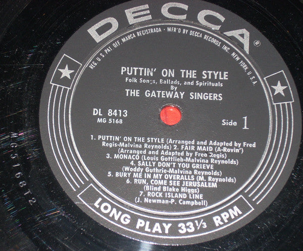 The Gateway Singers : Puttin' on the Style (LP, Album, Mono, Glo)