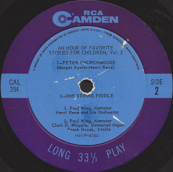 Paul Wing, Ray Middleton : Favorite Stories For Children Vol. 2 (LP)