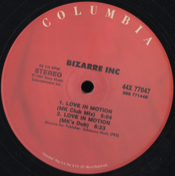 Bizarre Inc : Love In Motion (2x12")