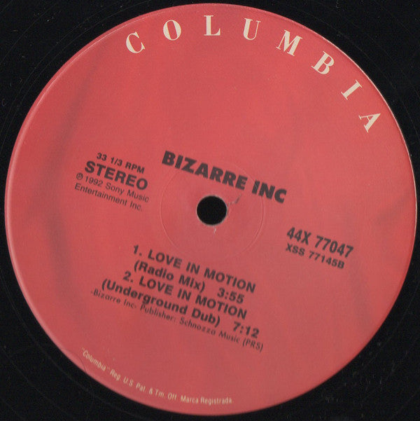 Bizarre Inc : Love In Motion (2x12")