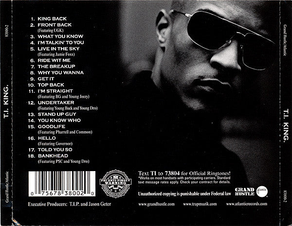 T.I. : King. (CD, Album)