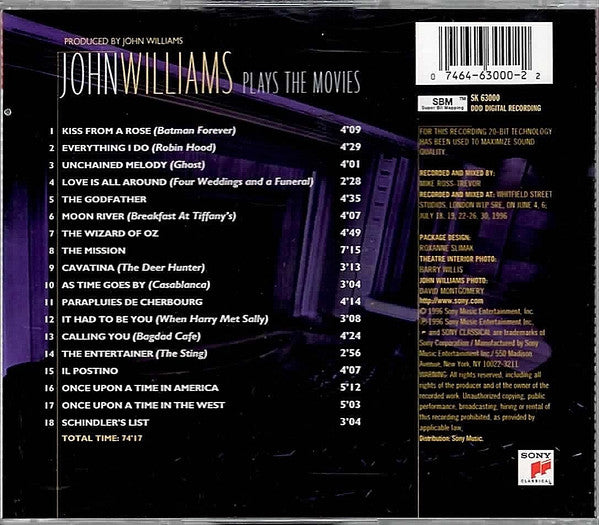 John Williams (7) : Plays The Movies (CD, Album)