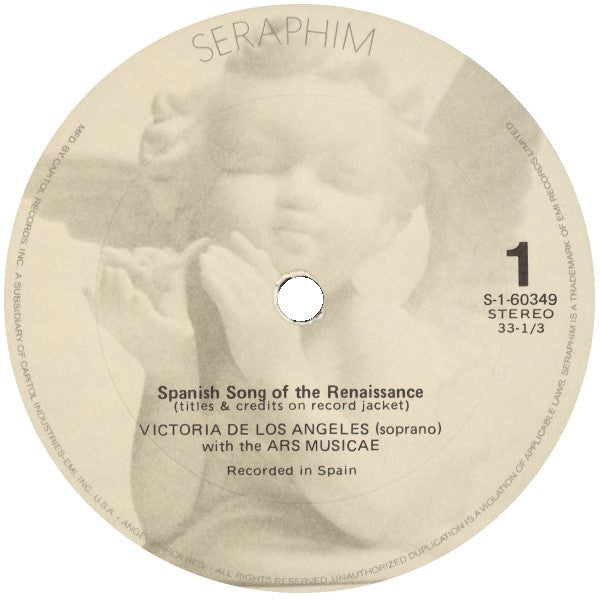 Victoria De Los Angeles, Ars Musicae De Barcelona : Spanish Song Of The Renaissance (LP)