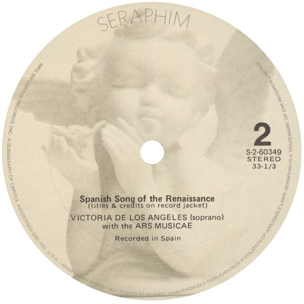 Victoria De Los Angeles, Ars Musicae De Barcelona : Spanish Song Of The Renaissance (LP)
