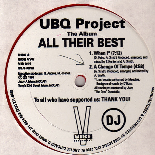 UBQ Project : All Their Best (2x12", Album, Comp, Promo)