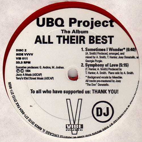 UBQ Project : All Their Best (2x12", Album, Comp, Promo)