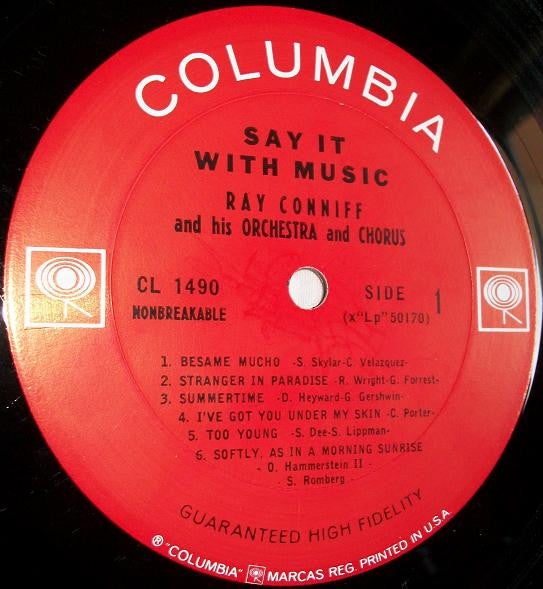 Ray Conniff And His Orchestra & Chorus : Say It With Music (A Touch Of Latin) (LP, Mono)