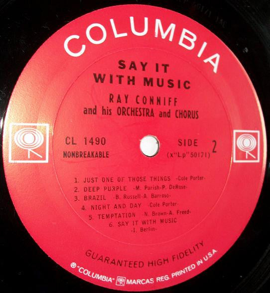 Ray Conniff And His Orchestra & Chorus : Say It With Music (A Touch Of Latin) (LP, Mono)