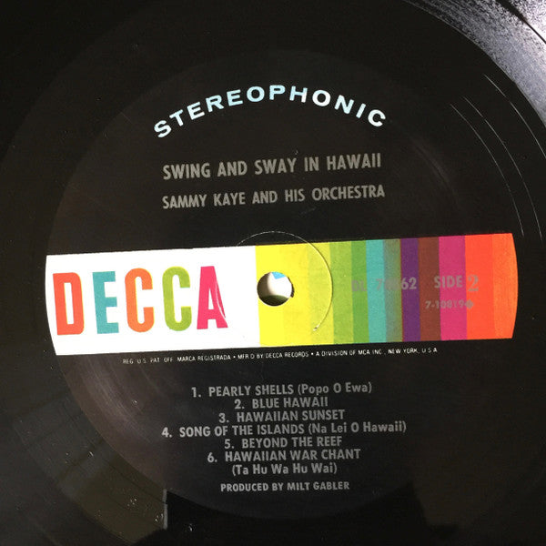 Sammy Kaye And His Orchestra : Swing And Sway In Hawaii (LP, Album)