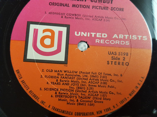 Various : Midnight Cowboy (Original Motion Picture Score) (LP, Album)