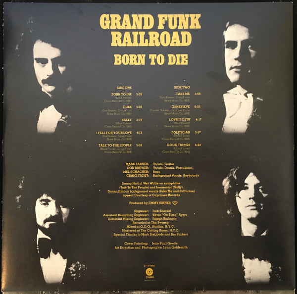 Grand Funk Railroad : Born To Die (LP, Album, Club)