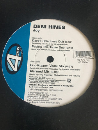 Deni Hines : Joy (12")
