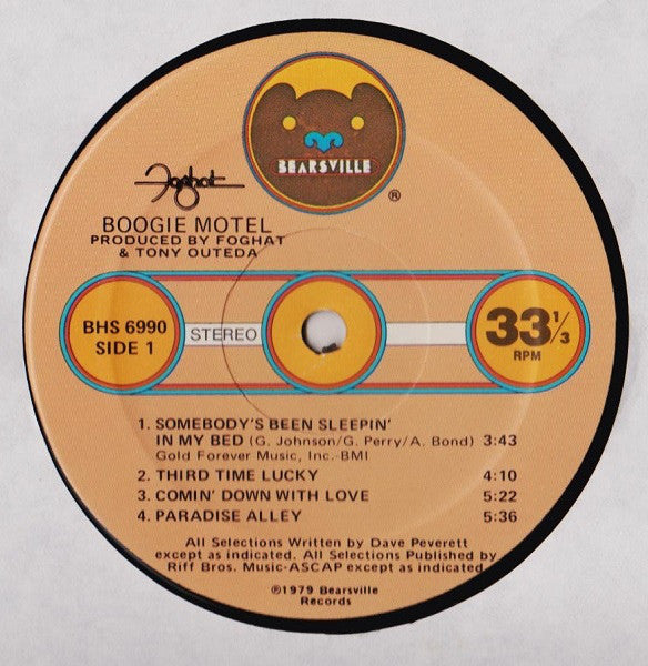 Foghat : Boogie Motel (LP, Album)
